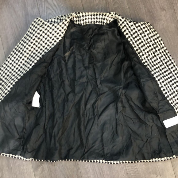 Vintage StMichael Black White blazer jacket Size 14 - Picture 4 of 16